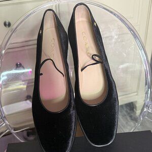 ❗️NWT❗️Coach Suede Velvet Ballet Flats with Center Strap